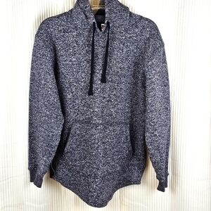 PJ Mark Blue Speck Hoodie with Zipper‎ Sides Sweatshirt Men's Size Large